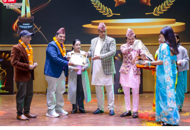 मुख्यमन्त्री इन्द्र बानियाद्वारा सम्पादक बगाले ‘जिनियस पत्रकारिता अवार्ड २०८२’ बाट सम्मानित