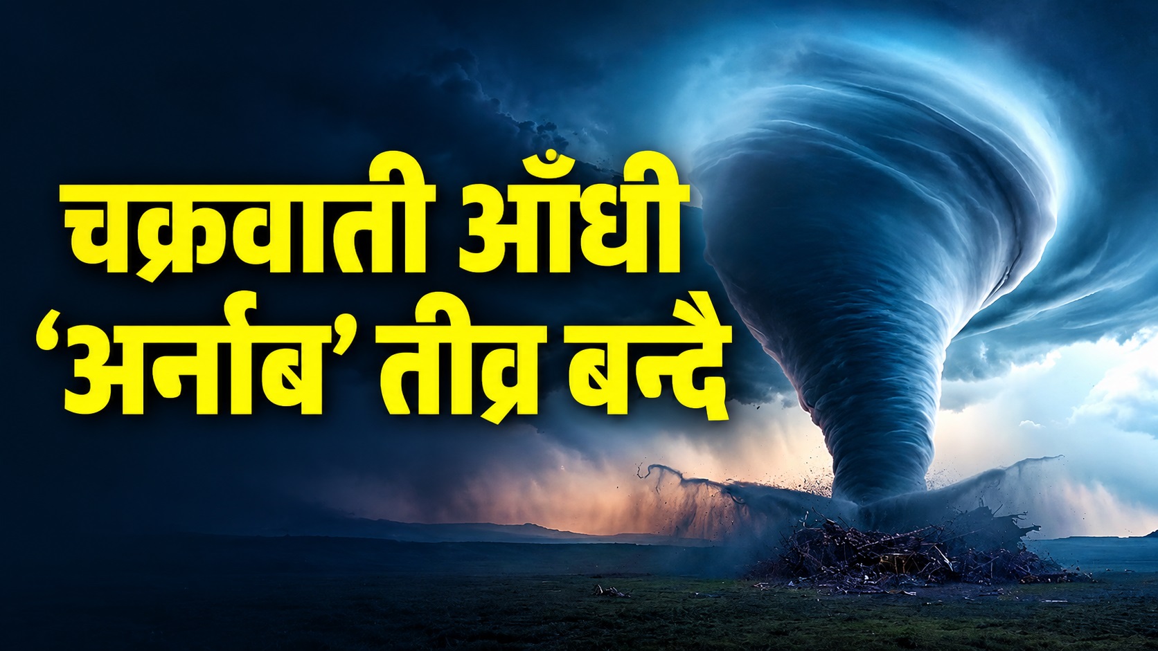 चक्रवाती आँधी ‘अर्नाब’ तीव्र बन्दै