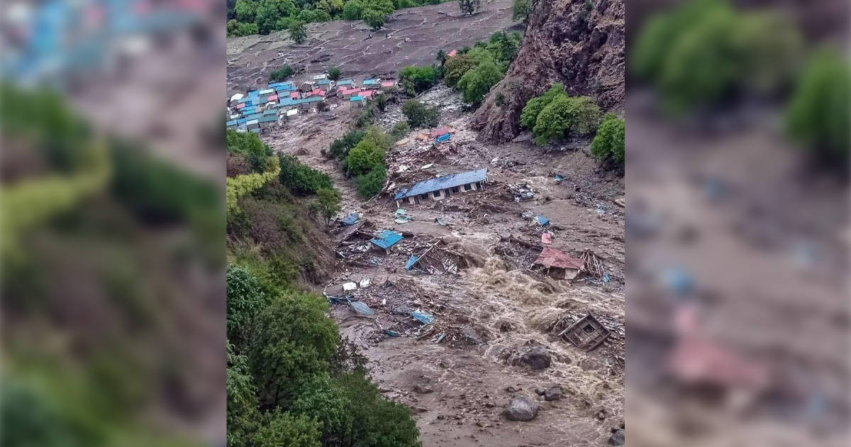 हुम्लाको नेप्का गाउँमा पहिरो : विद्यालयदेखि गोठसम्म क्षति