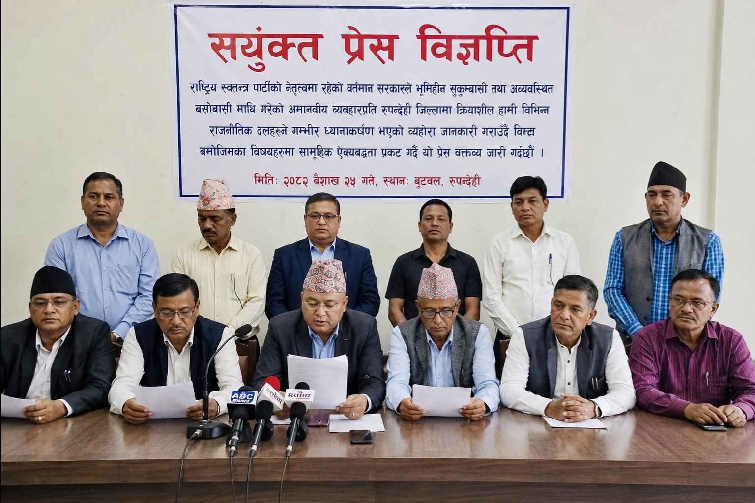 भूमिहीनमाथि भएको व्यवहारप्रति रूपन्देहीका राजनीतिक दलहरूको आपत्ति